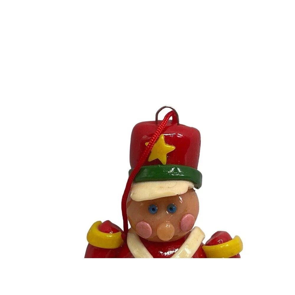 Holiday Christmas Tree Ornament Ceramic Toy Soldier 1989 RARE